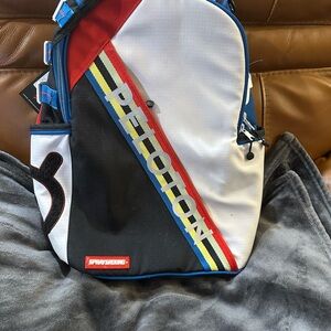 Peloton Red, Black, and White Backpack